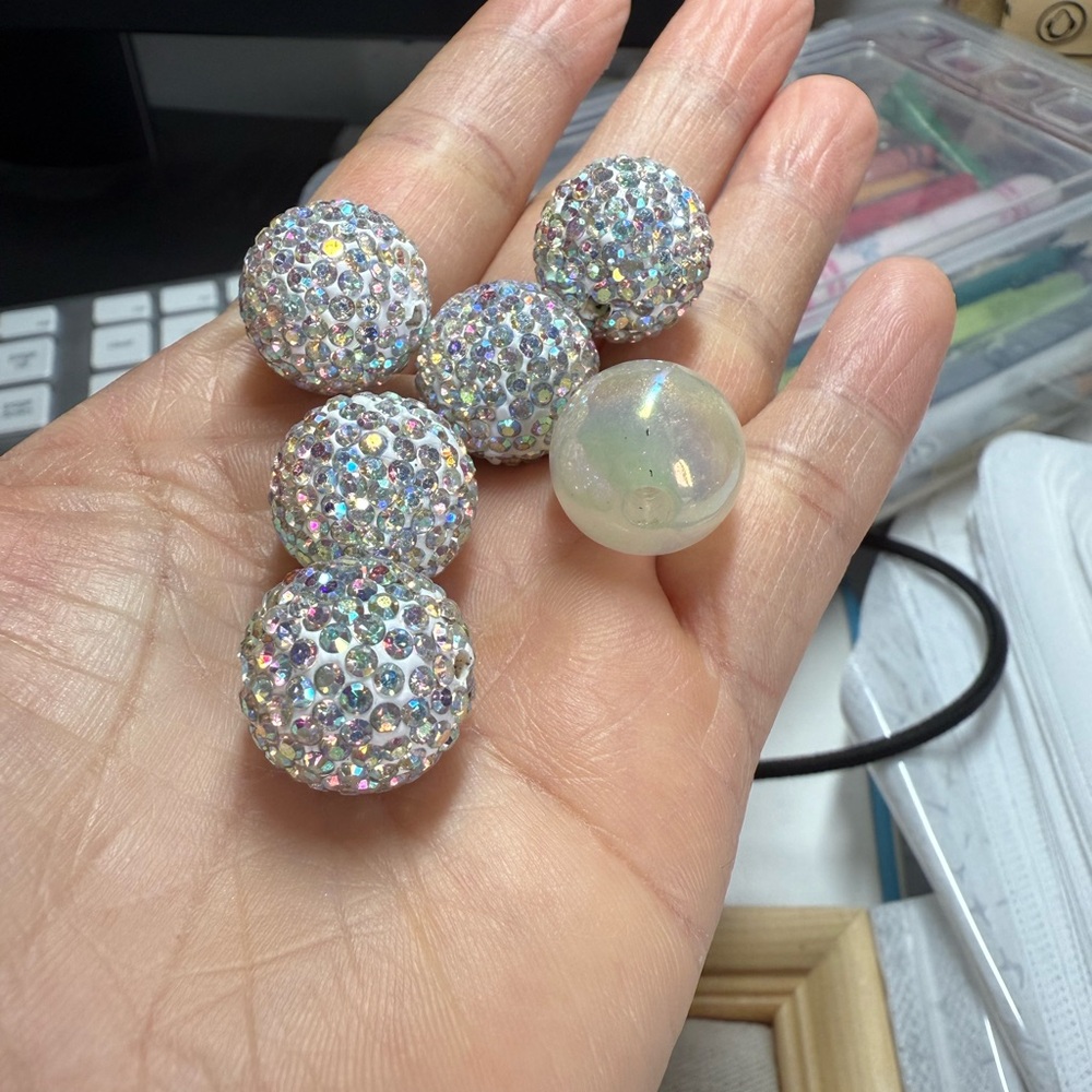 Sparkling Crystal Bead Earrings Jewelry DIY beads and 10 stainless steel Wires